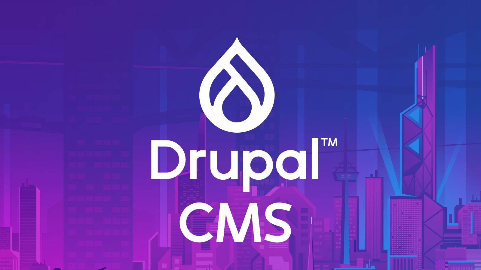 The New Drupal CMS Logo On a generic background