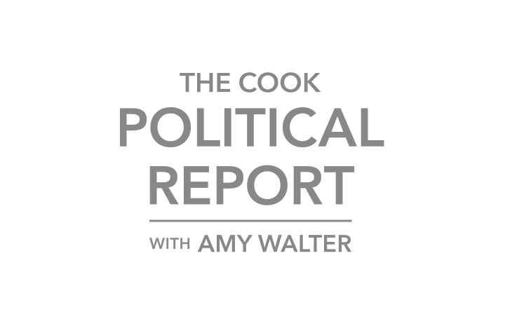 Logo for "The Cook Political Report with Amy Walter" in gray text.
