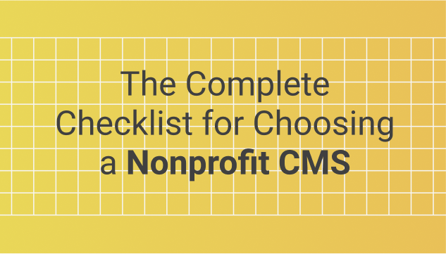 the complete checklist for nonprofit CMS