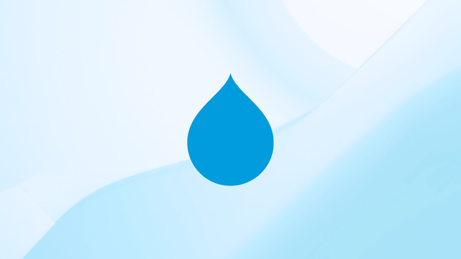 blue background with Drupal Logo in the middle