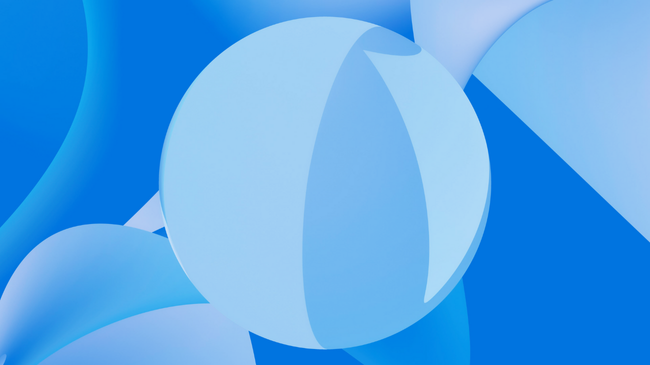 an abstract blue and white background with an oval-shaped object