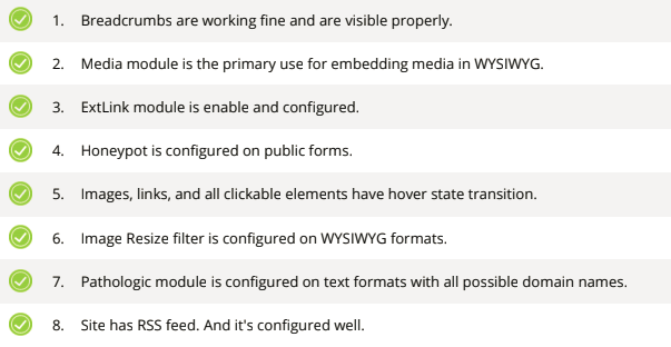 New Drupal Website Checklist