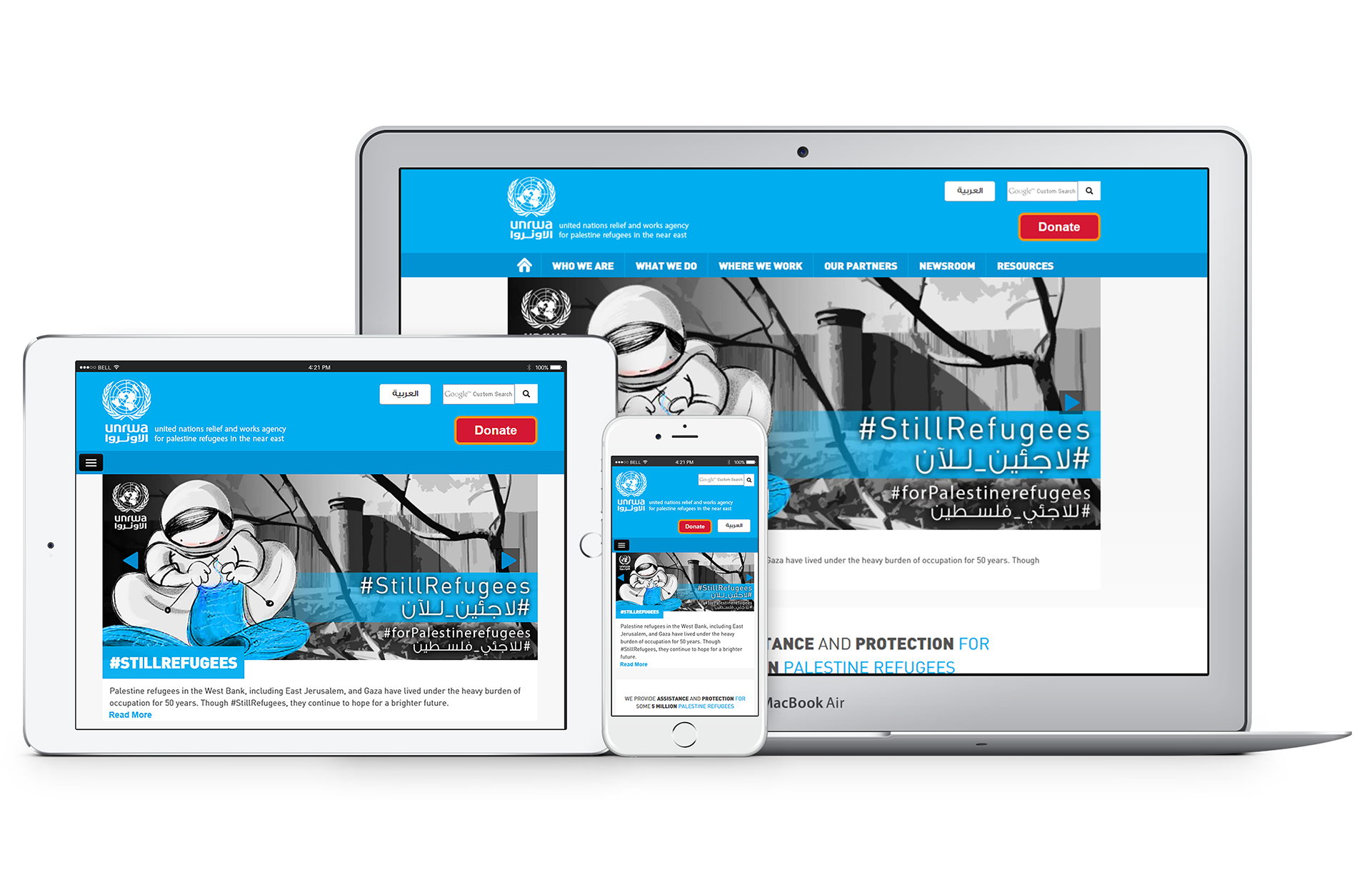 UNRWA website | Vardot