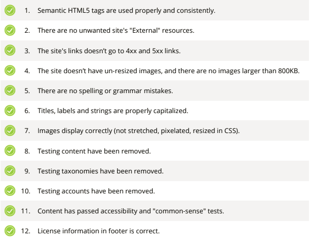 New Drupal Website Checklist