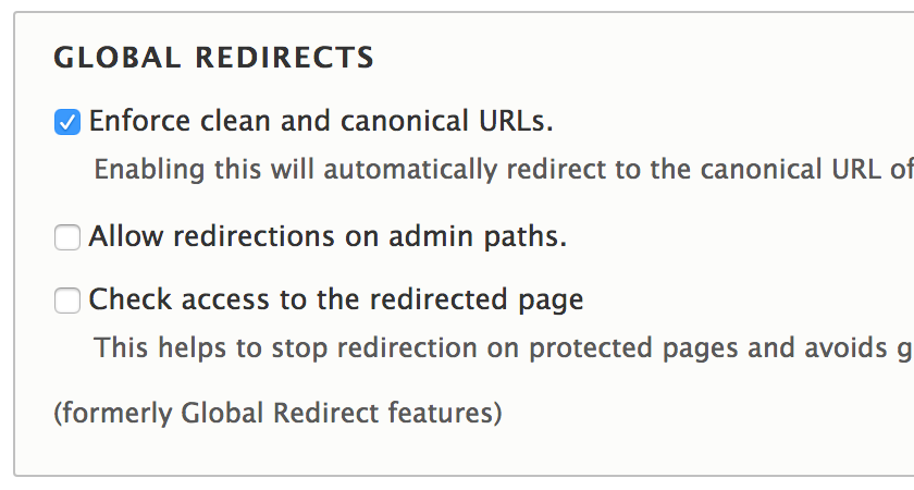 Global Redirect Module