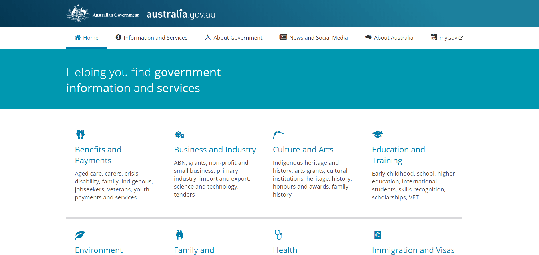 Australian Government Drupal Website