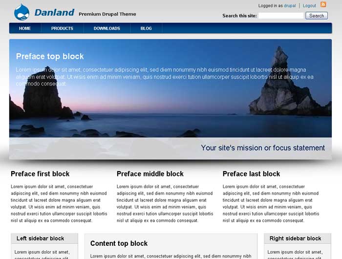 Best Drupal themes: Danland