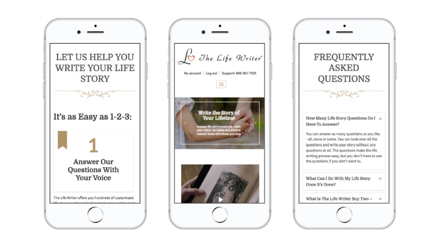 The Life Writer - Mobile Responsive Design