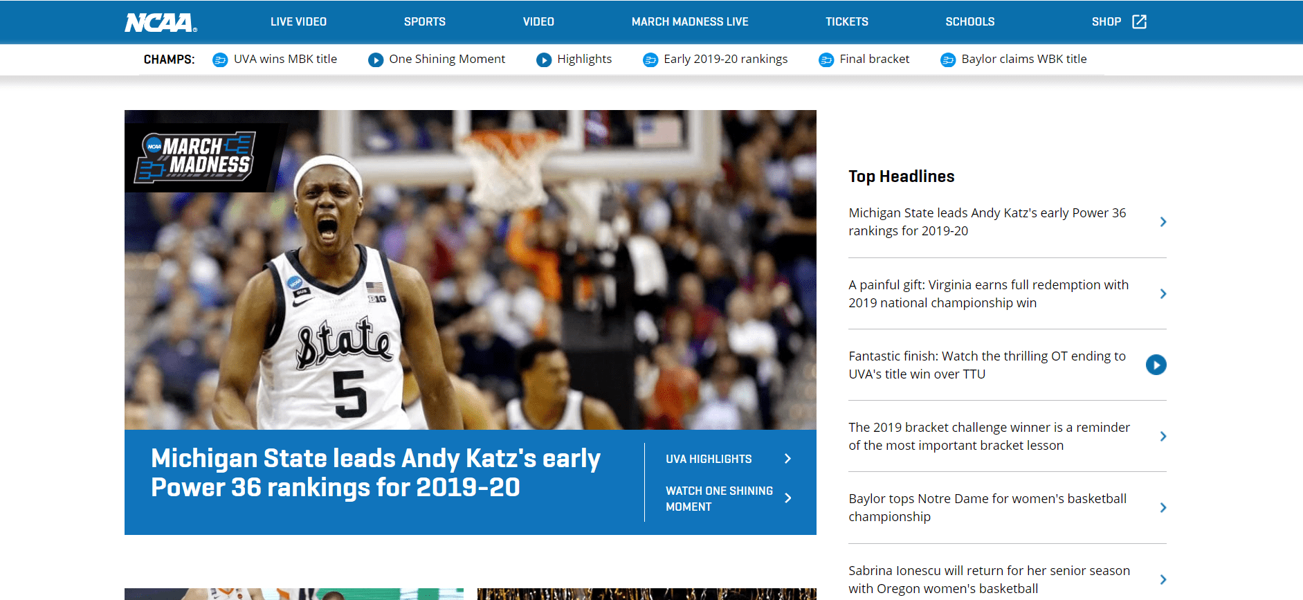 NCAA Drupal Website