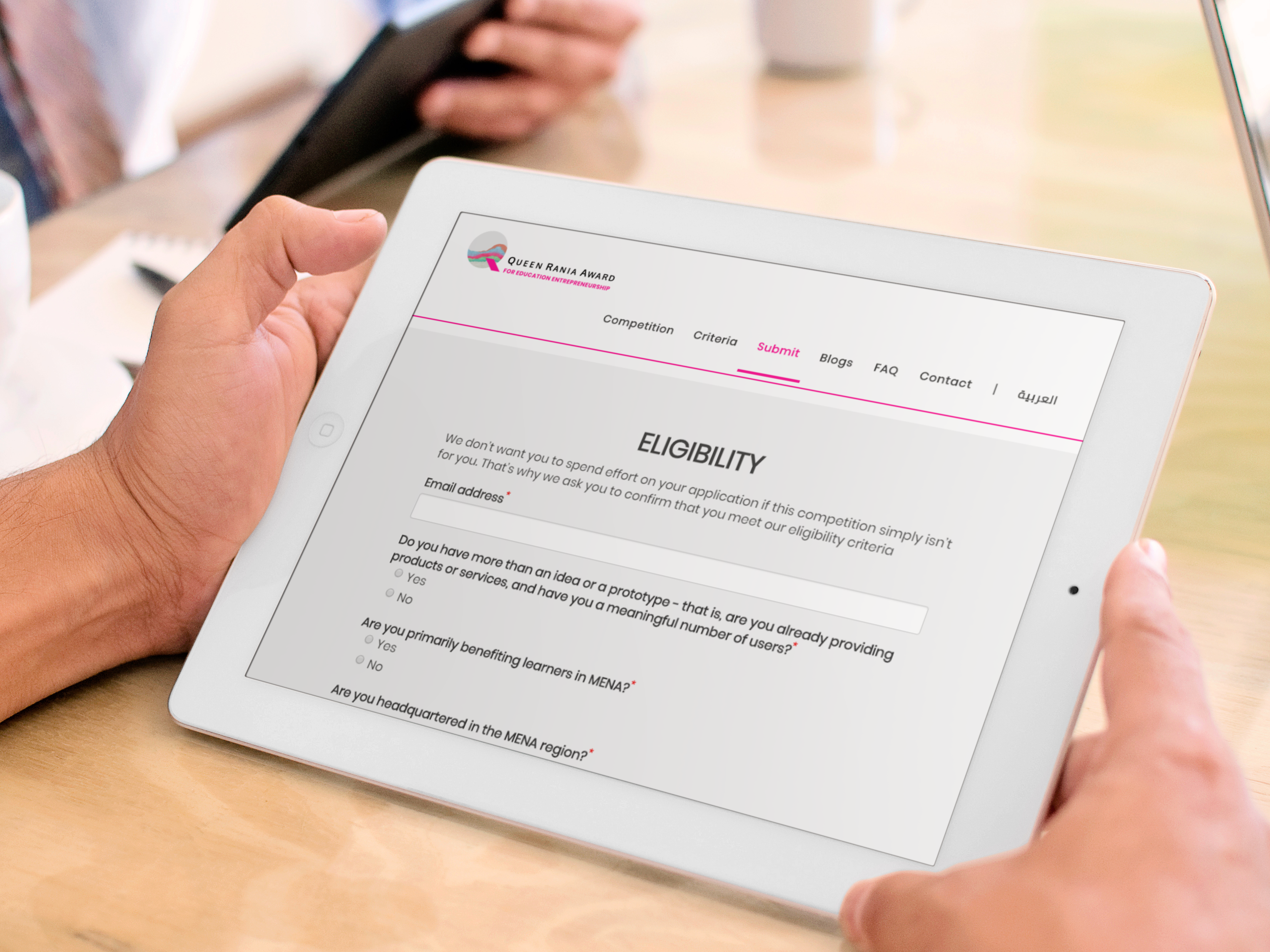Queen Rania Award Subscription Form