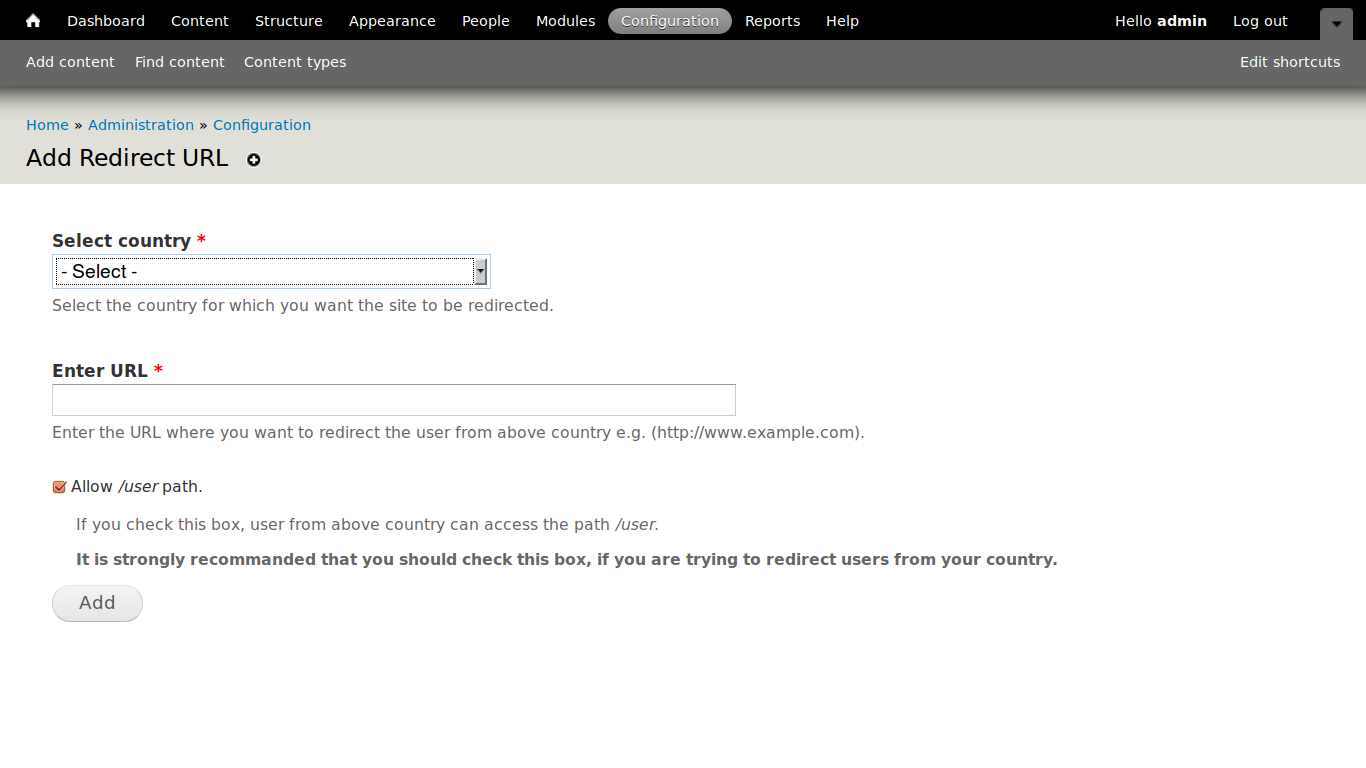 Drupal SEO module: Redirect