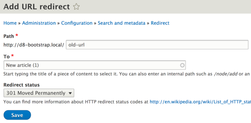 Drupal SEO: تمكين وحدة إعادة التوجيه