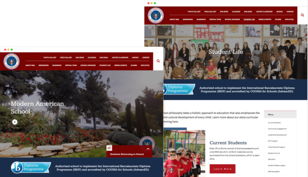 Modern American School Drupal 9 Website