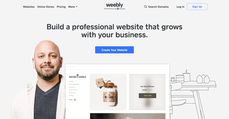 Weebly home page