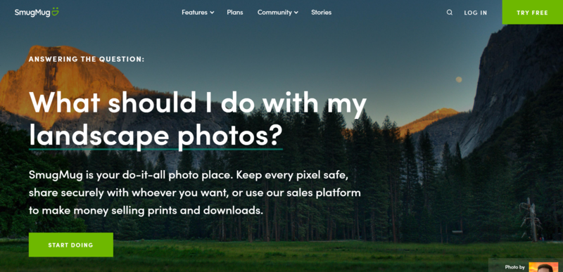 Smugmug home page