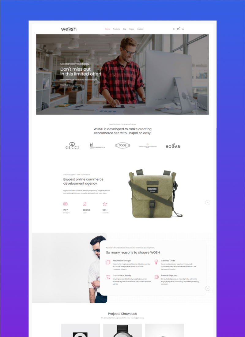 Wosh Drupal 9 Fully Featured Theme