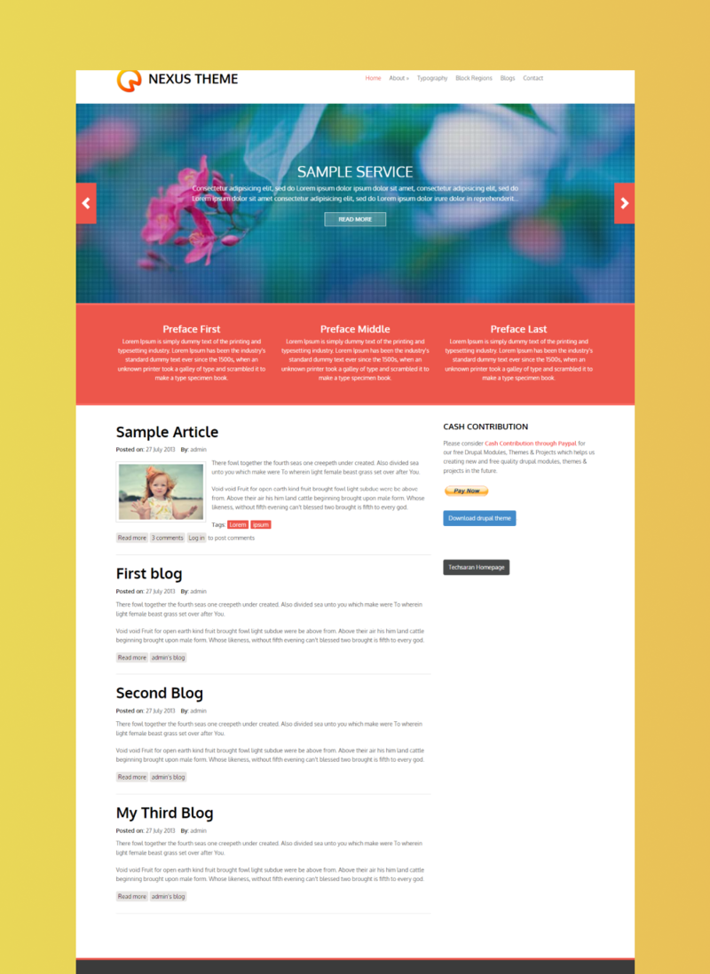 Nexus Free drupal Theme