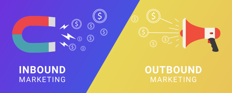 Inbound VS Outbound Lead Generation illustration