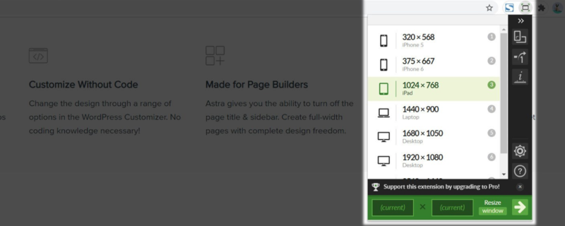Window Resize google chrome extension Window Resize google chrome extension