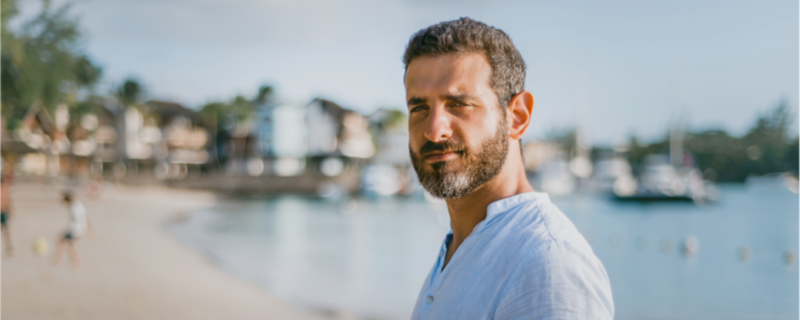 Arabic man on a beach