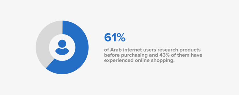 infographic of internet arab users