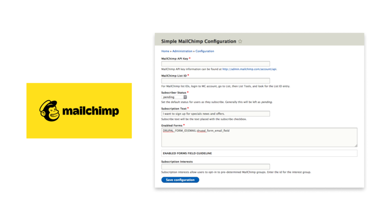 Mailchimp Drupal INtegration 