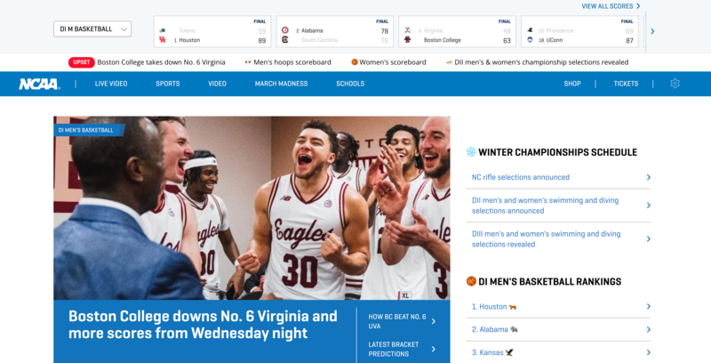 NCAA Drupal website 