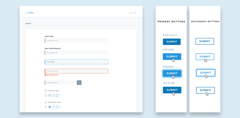 Olivero theme forms and buttons