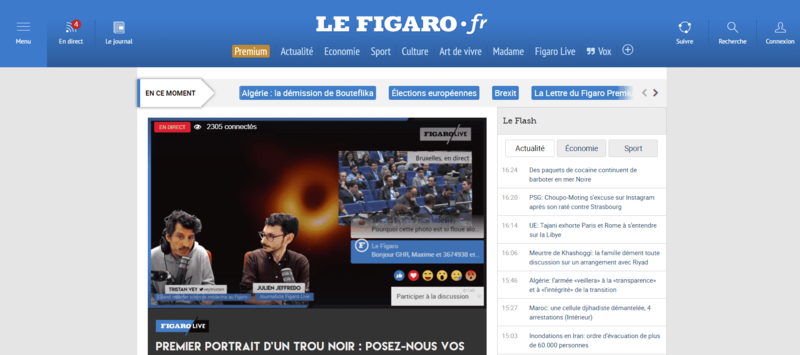 Le Figaro Website Le Figaro Website