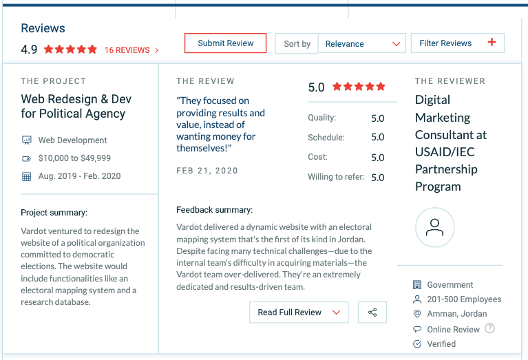 Vardot is the best web development agency in the middle east