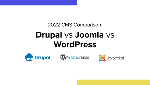 CMS Comparison banner: drupal vs joomla vs wordpress