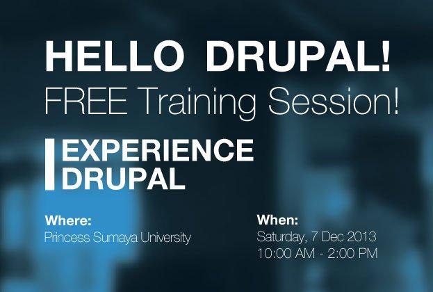 Free Drupal Training Session in Jordan Hello Drupal! Free Training Session on Dec. 7th