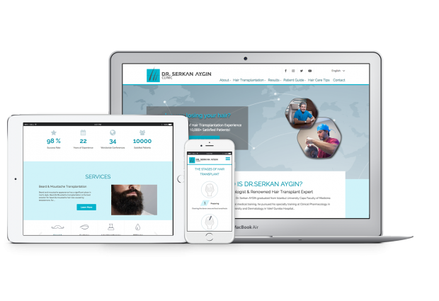 Dr. Serkan website developed on Drupal 8