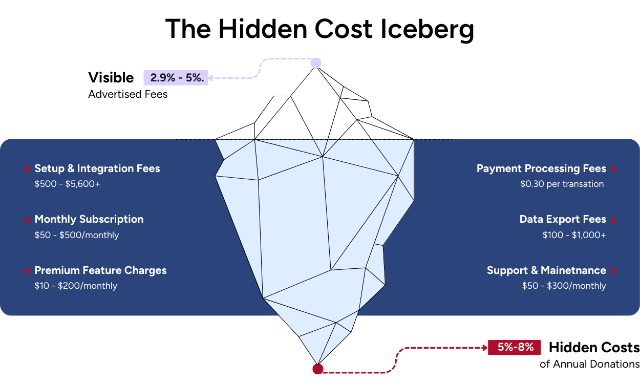 Hidden fees of donation platforms 