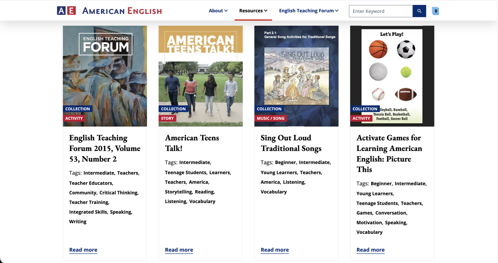 American English Website