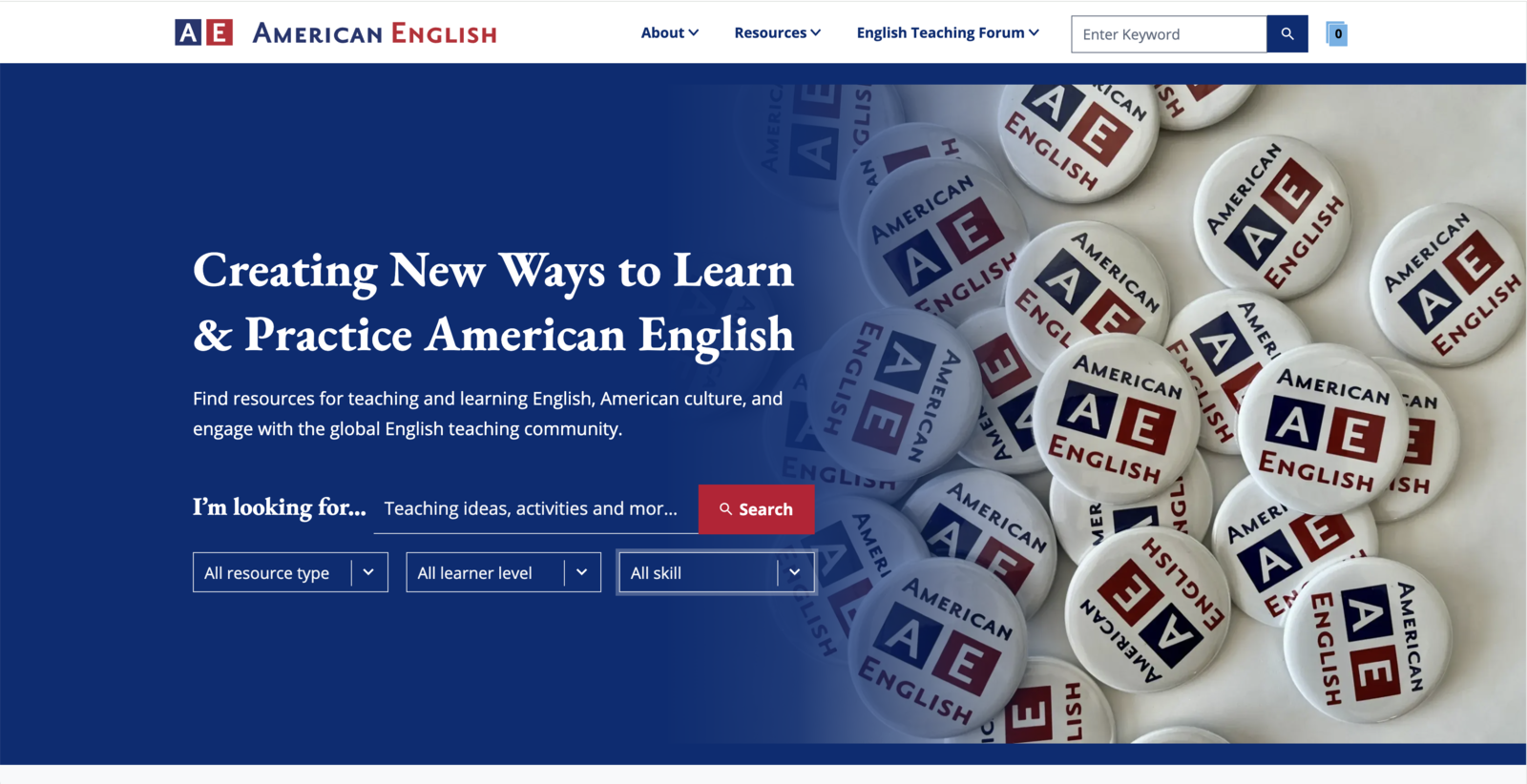 American English Homepage
