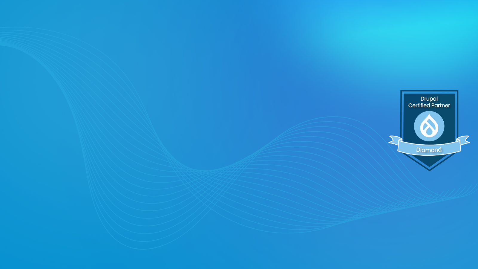 diamond drupal certified partner badge on blue background 