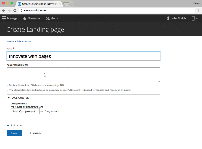 Drupal 8 Landing Page Creator