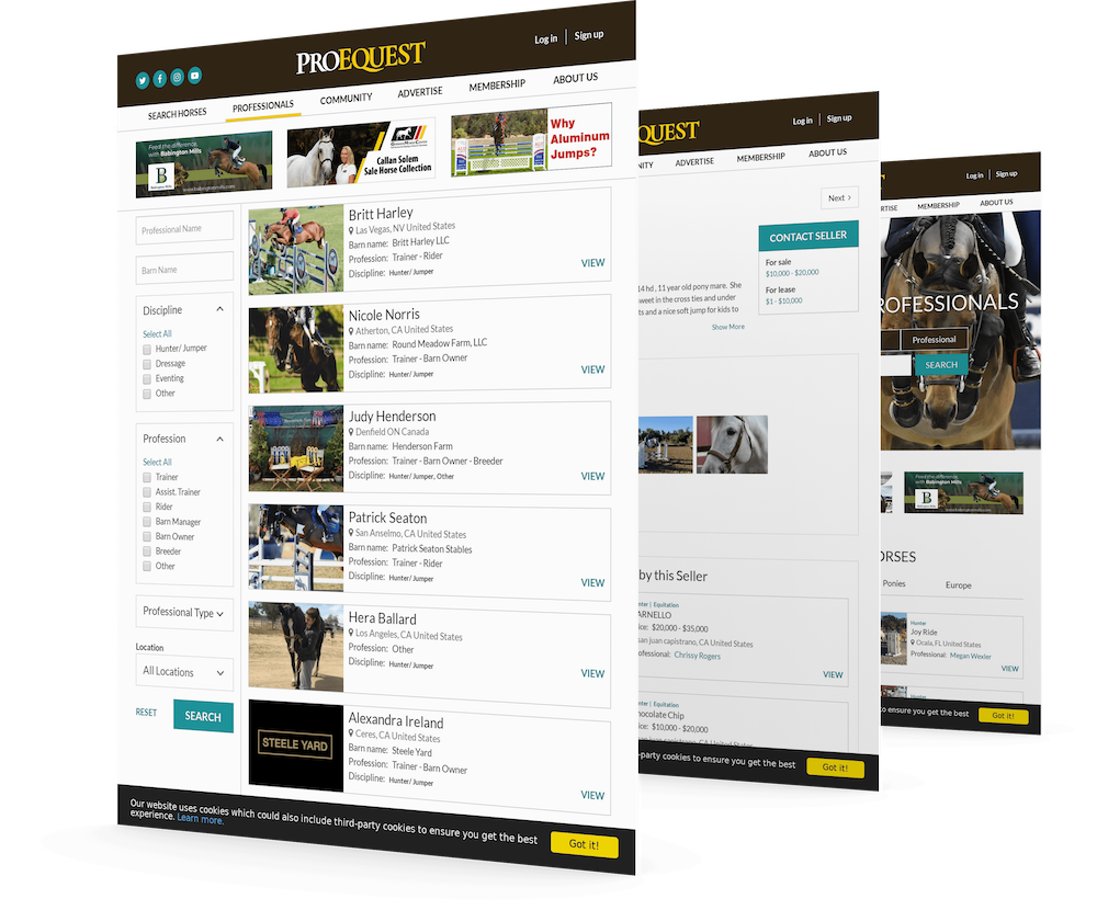 ProEquest - Equestrian Online Market