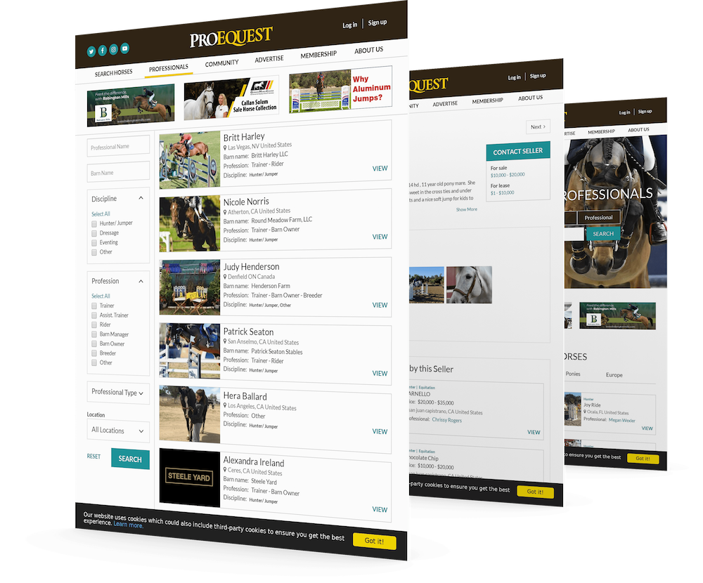 ProEquest - Equestrian Online Market ProEquest - Equestrian Online Market