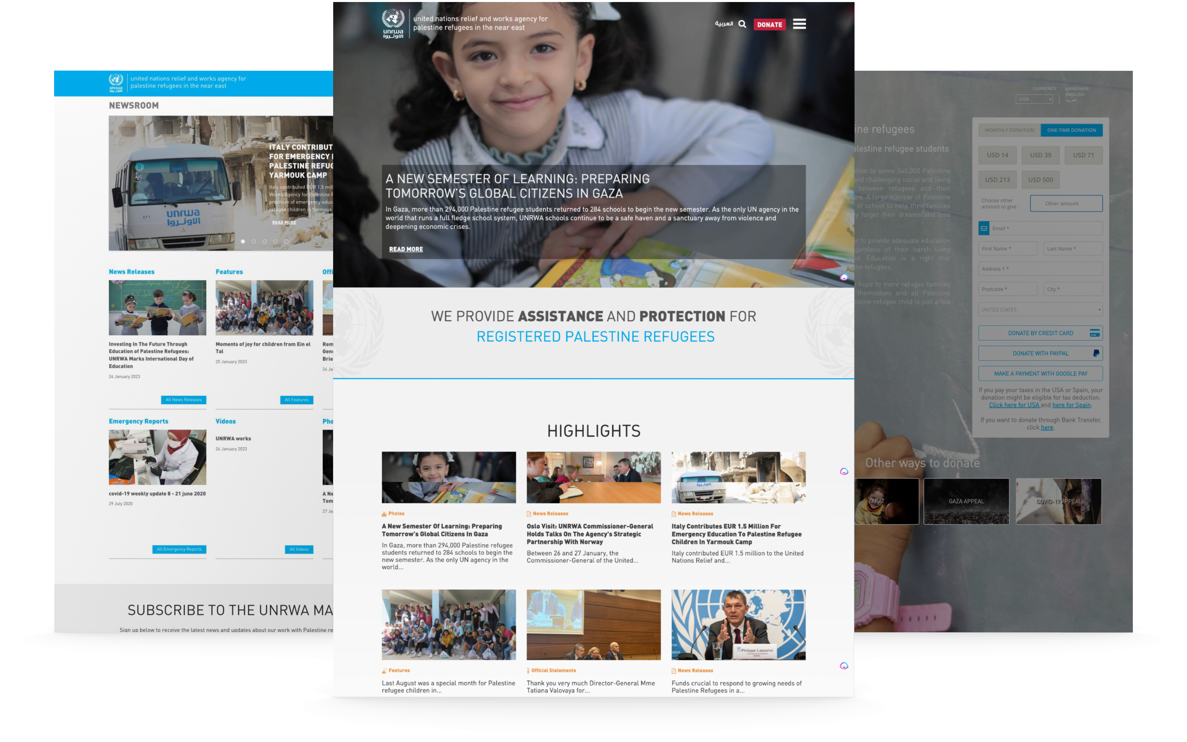 UNRWA Drupal website